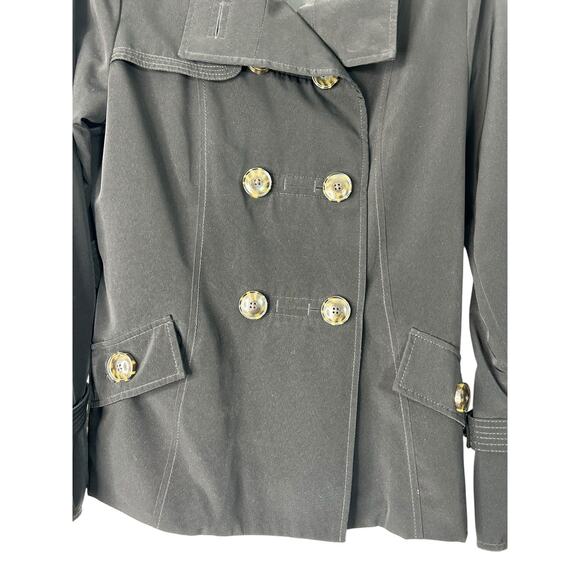 Croft and Barrow Coat Womens Size M Black Double Breasted Peacoat Winter Casual - Picture 3 of 12